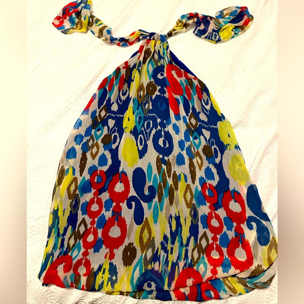 Bubble hem mini halter dress